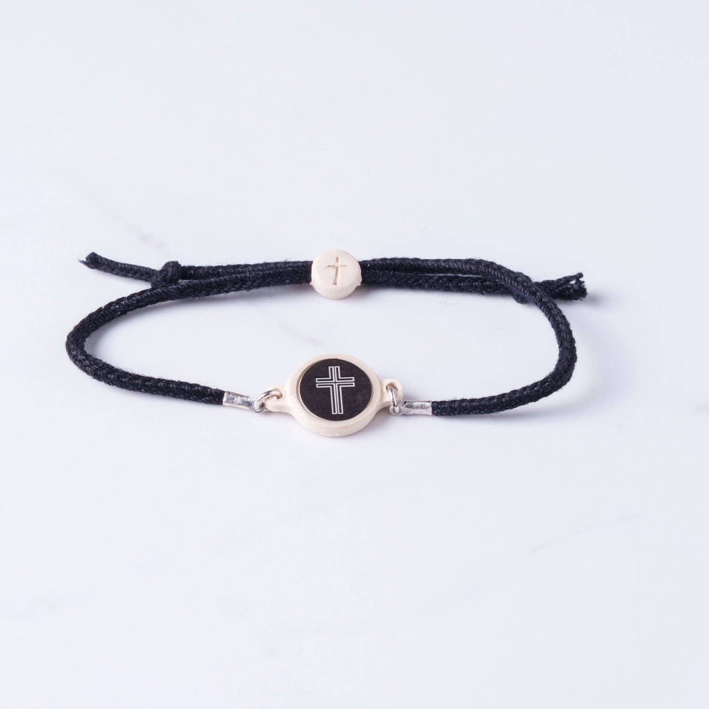 Tap To Pray™ - Survivor Series Handmade Bracelets: 14K Gold-Plated + Vanilla Cross
