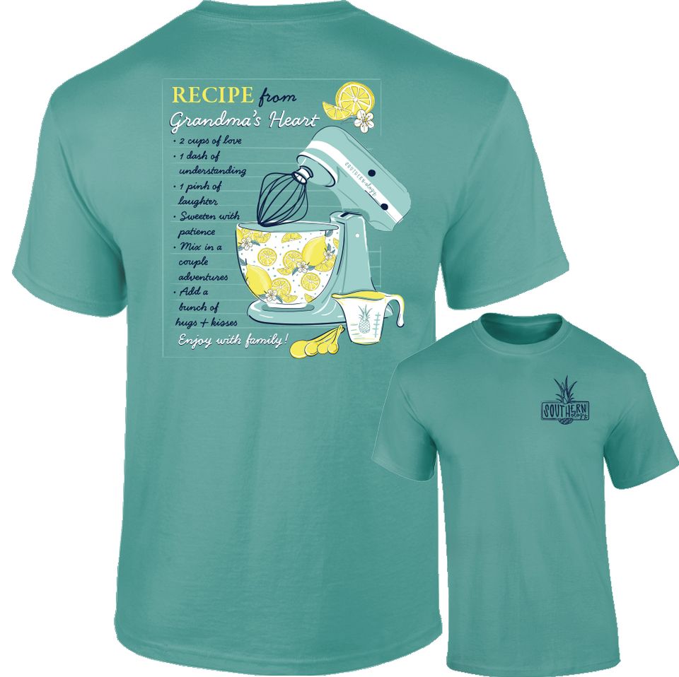Recipe From Grandma's Heart Southernology T-shirt
