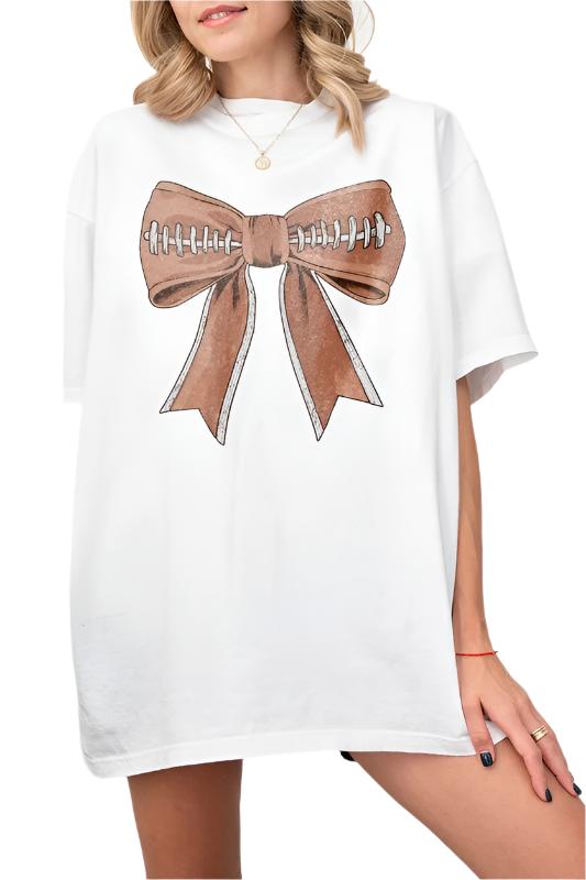 Comfort Colors Bow Football Tee