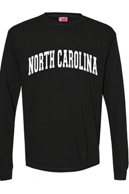 Comfort Colors North Carolina Spirit Long Sleeve - Black