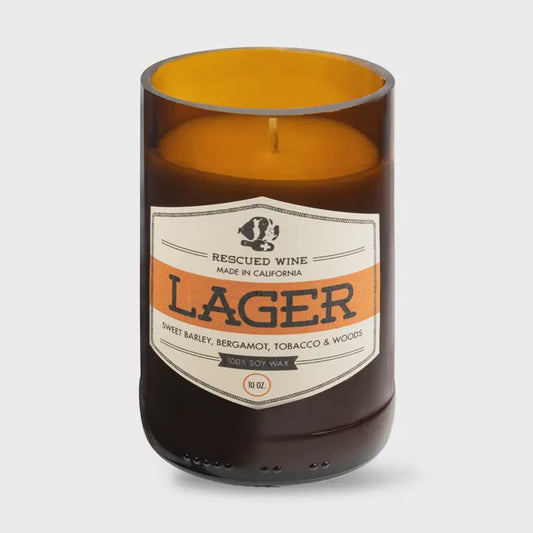 Lager Soy Candle - Beer Candle - Upcycled Candles