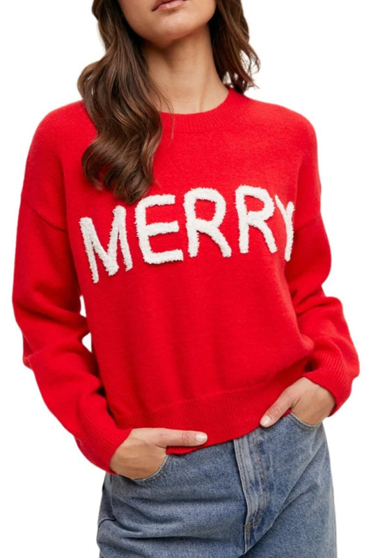 Festive Red Cheer Sweater - FINAL SALE