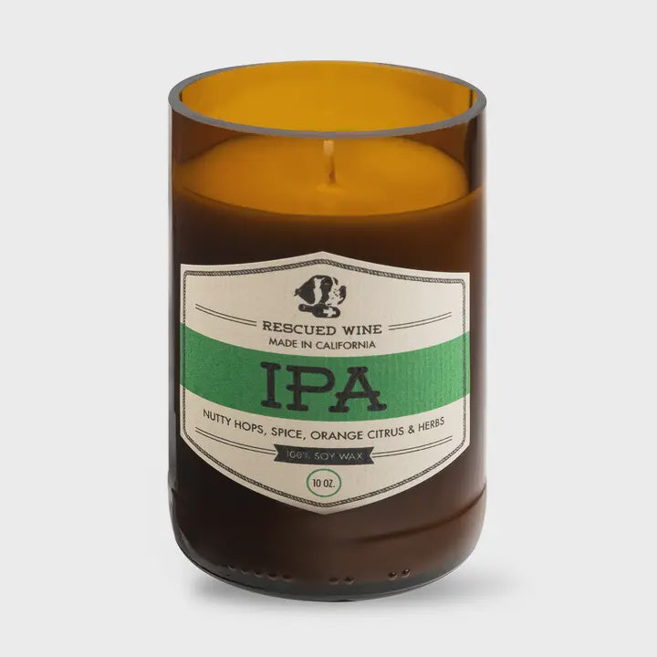 IPA Soy Candle - Beer Candle - Upcycled Candles