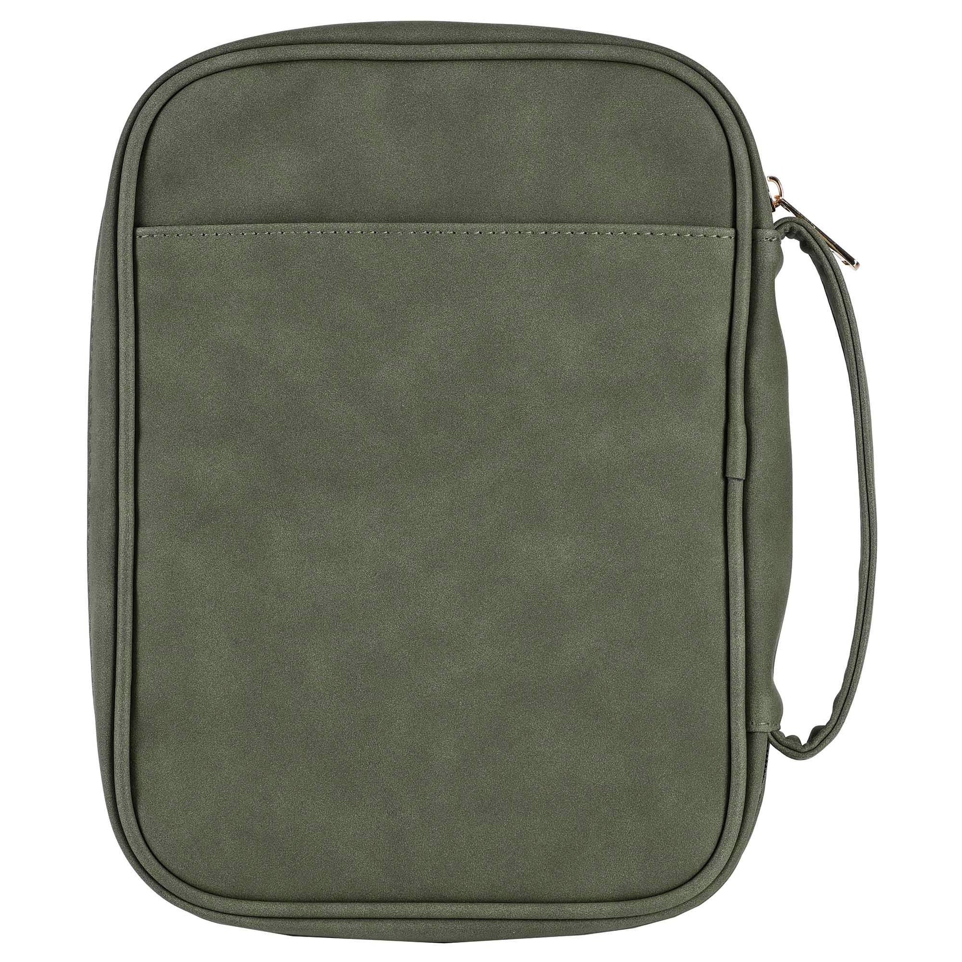 White Dove Bible Case Embroidered Cross Green XLarge Dicksons