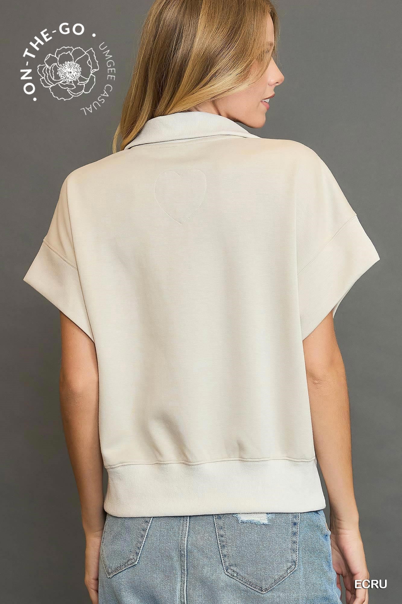 Umgee Luxeknit Relaxed Half-Zip Pullover