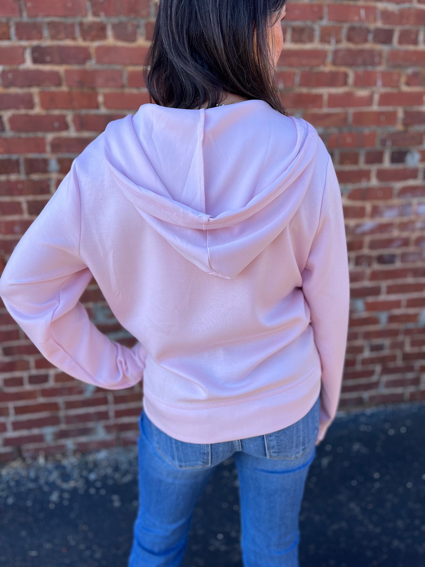 Hibiscus Pink Cloud Fleece Full Zip Hoodie