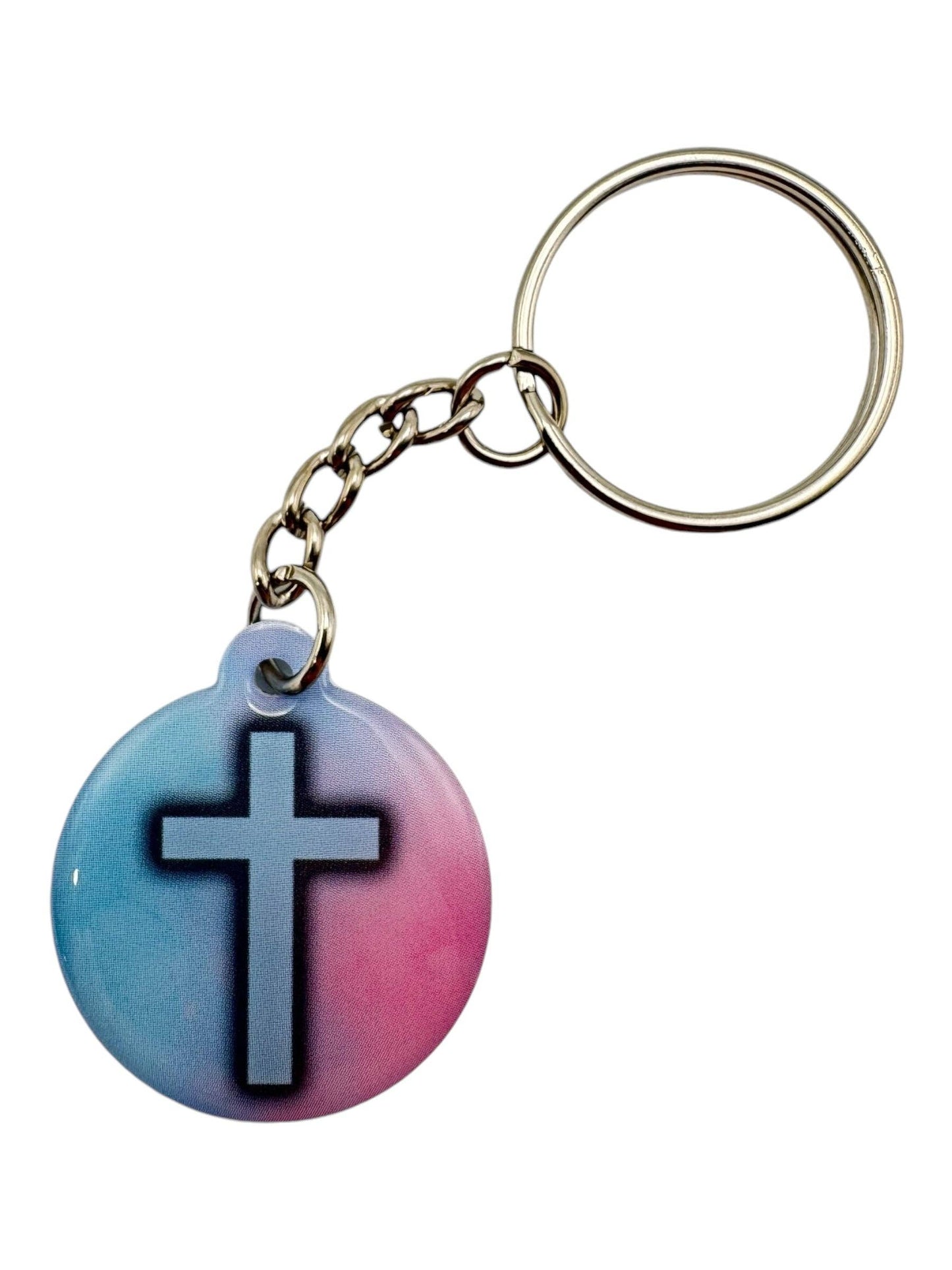 Tap To Pray™ - Prayer Tag Keychains: Tree Bark Camo + Cross