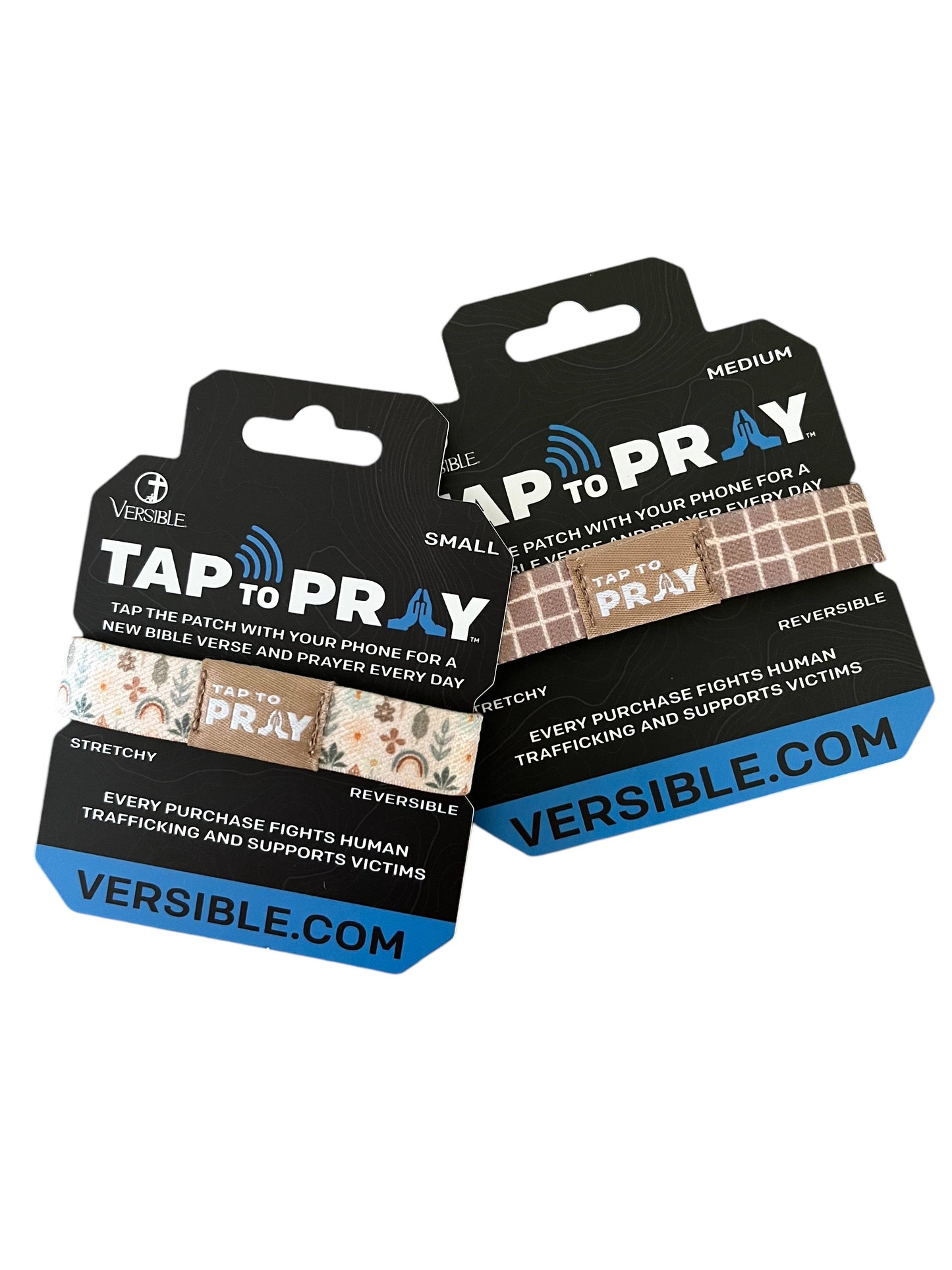 Tap To Pray™ Wristbands - Prairie &  Plaid: Small
