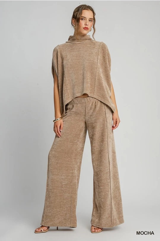 Umgee Luxeknit Wide Leg Pants