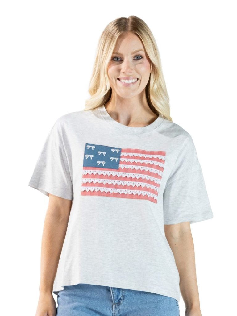 SS Flag Applique Tee