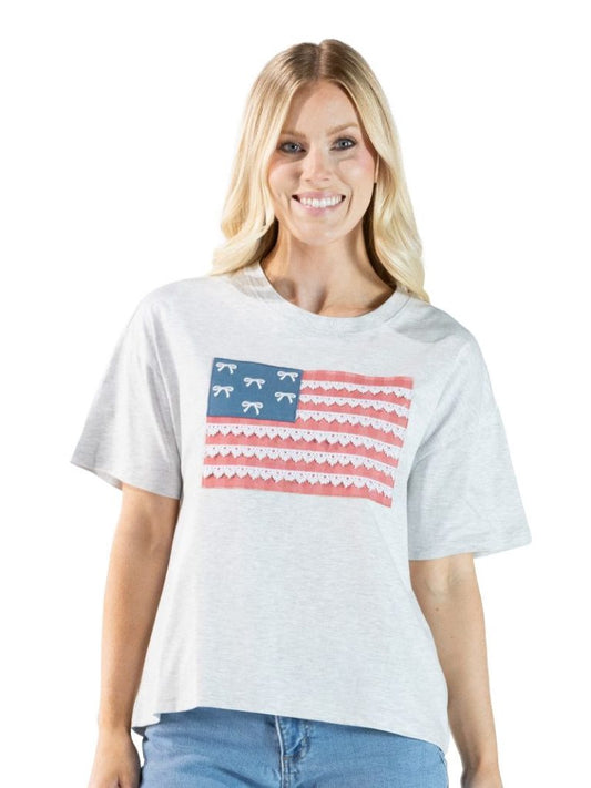 SS Flag Applique Tee