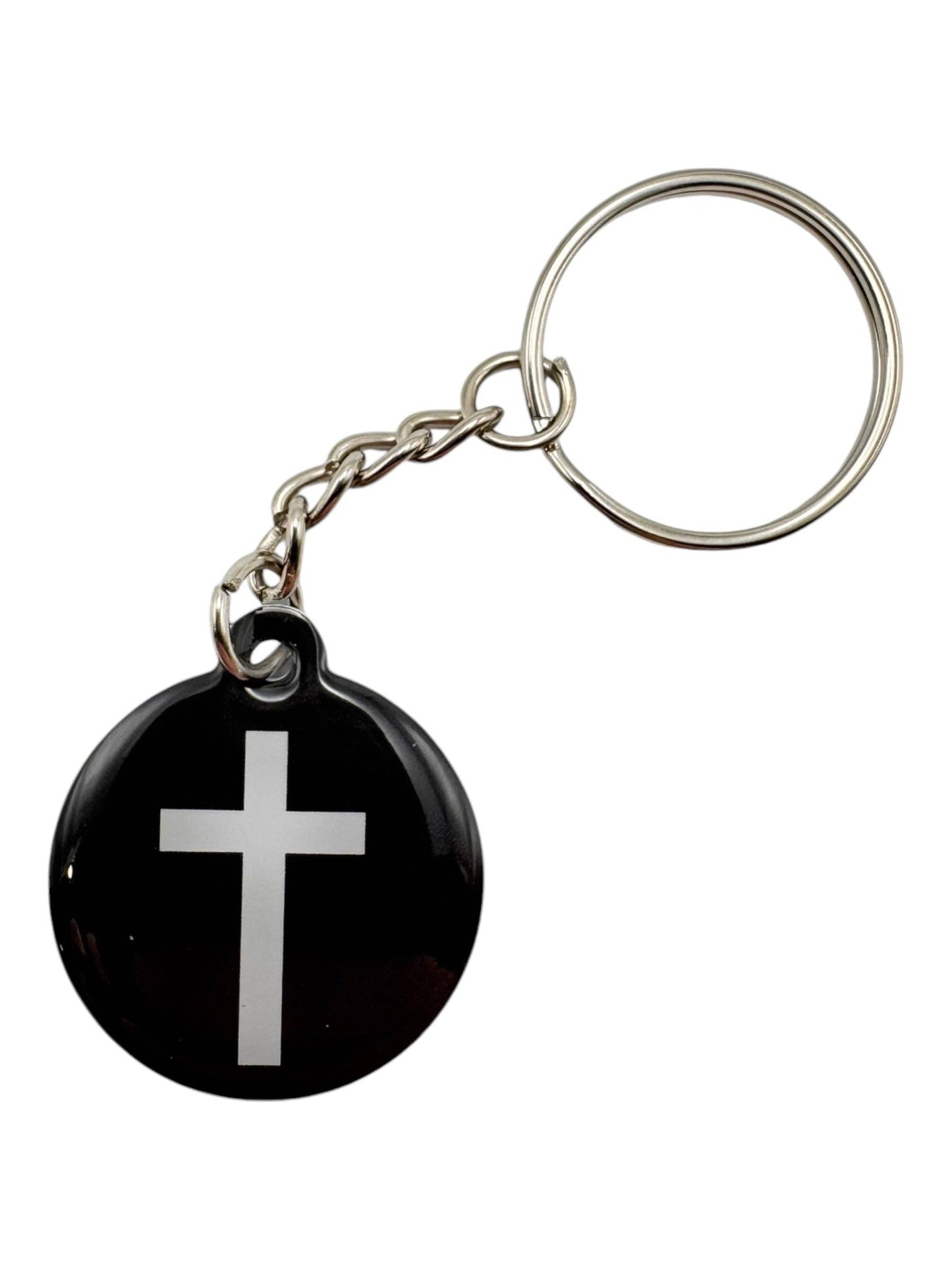 Tap To Pray™ - Prayer Tag Keychains: Black + Cross