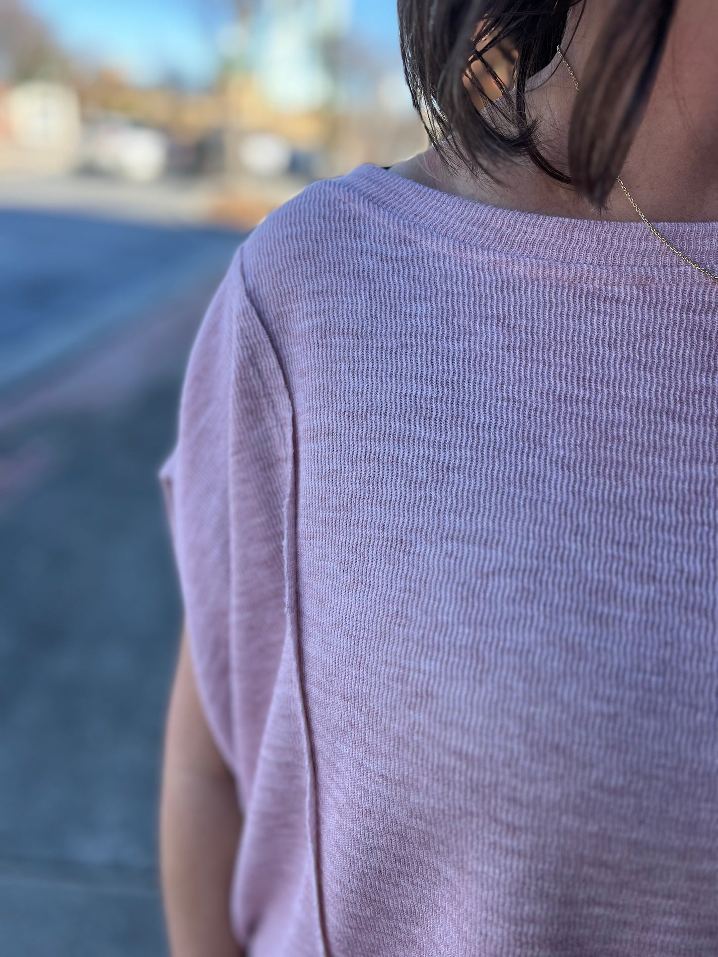 Umgee Lt. Pink Soft Knit Pullover Top