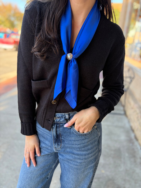 Black Classic Perla Cardigan