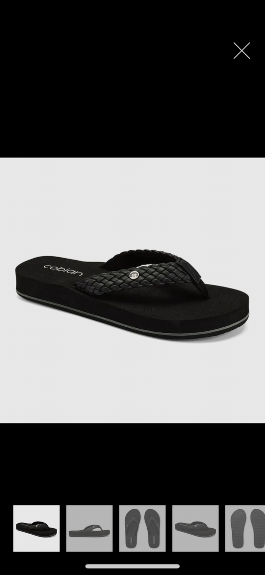 Braided Bounce - Top Selling Black, Maximum Comfort Flip Flops