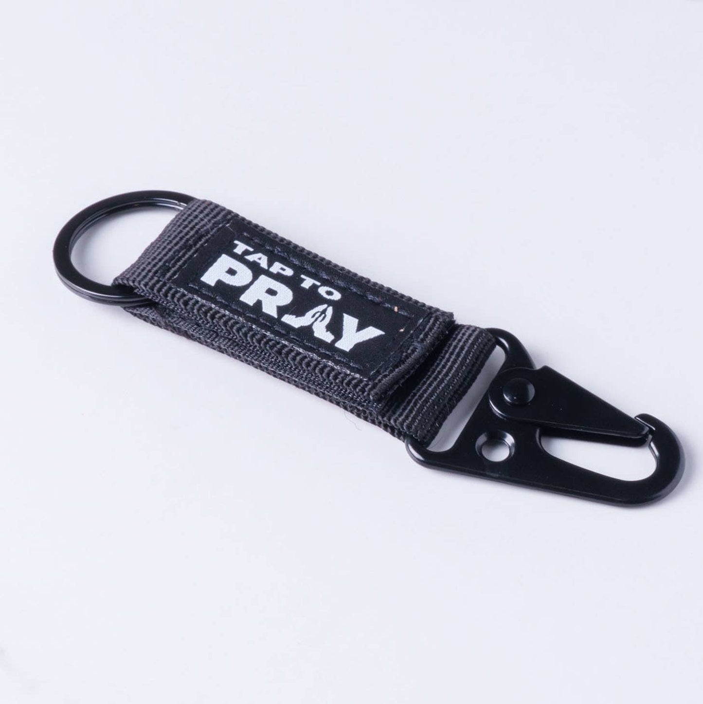Tap To Pray™ - Tactical Carabiner Keychain: Tan