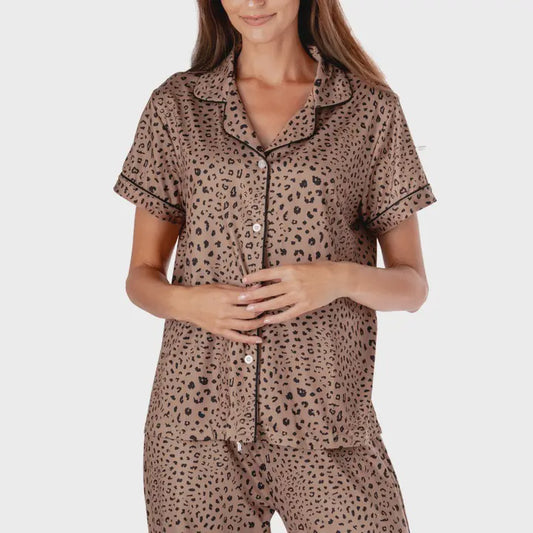 Hello Mello Breezy Does It Pajama Tops - Seeing Spots