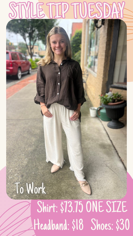 Umgee Frayed Hem Wide-Leg Linen Blend Pants – Top Rated Must-Have