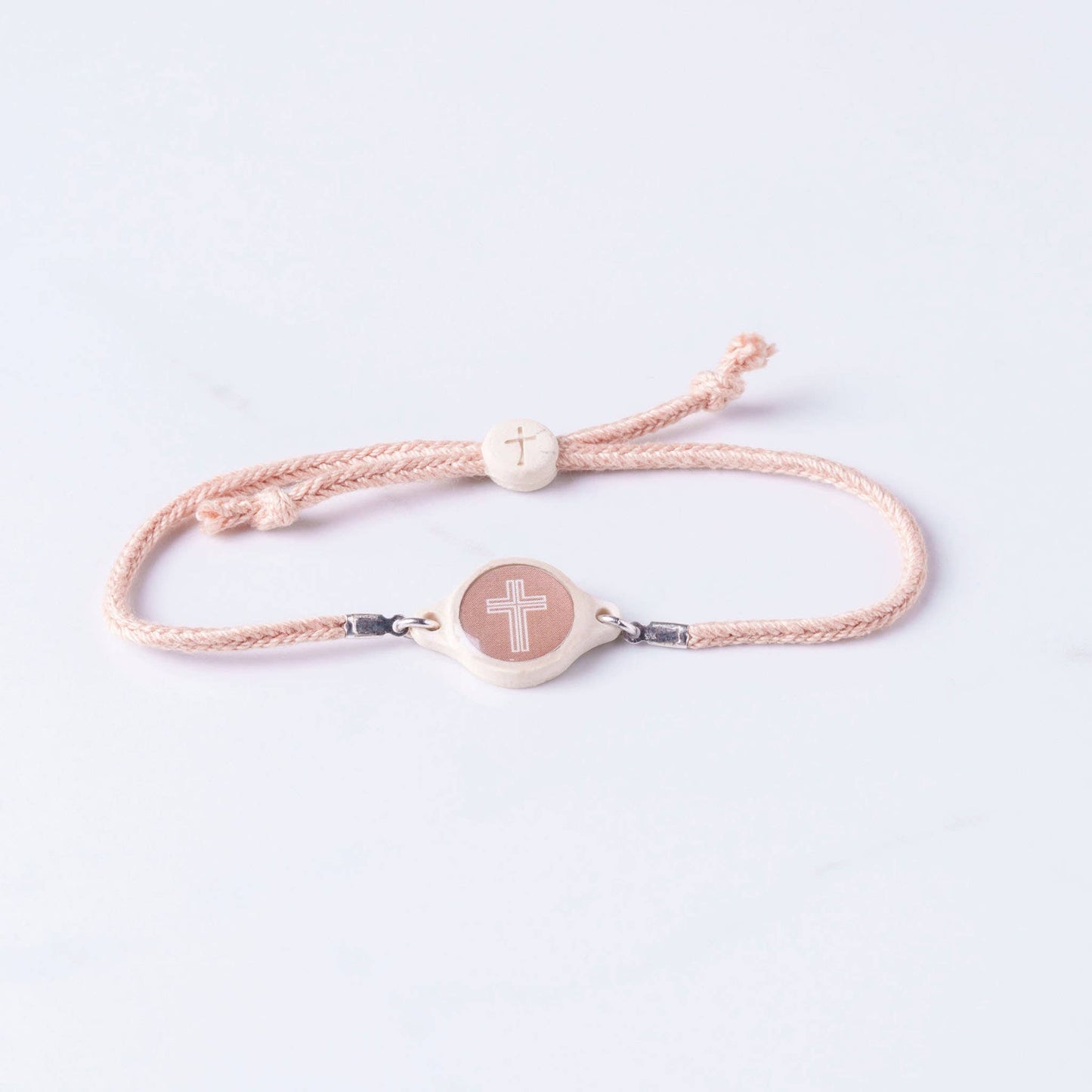 Tap To Pray™ - Survivor Series Handmade Bracelets: 14K Gold-Plated + Vanilla Cross