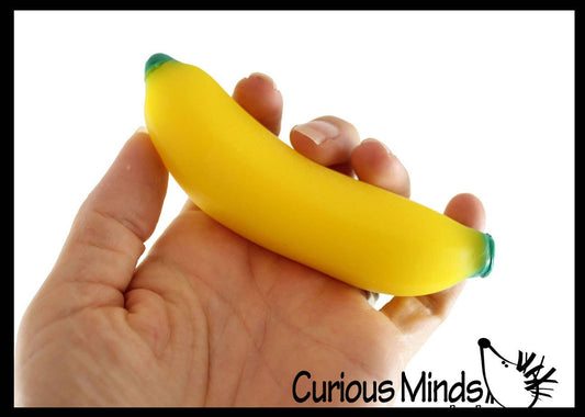 Banana Fruit Soft Fluff- Filled Squeeze Stress Balls