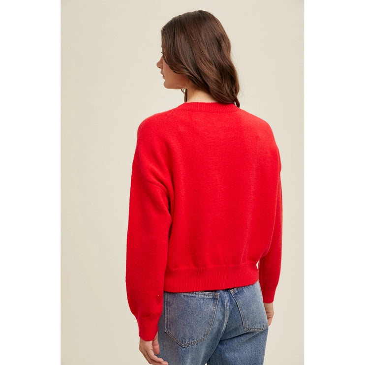 Festive Red Cheer Sweater - FINAL SALE