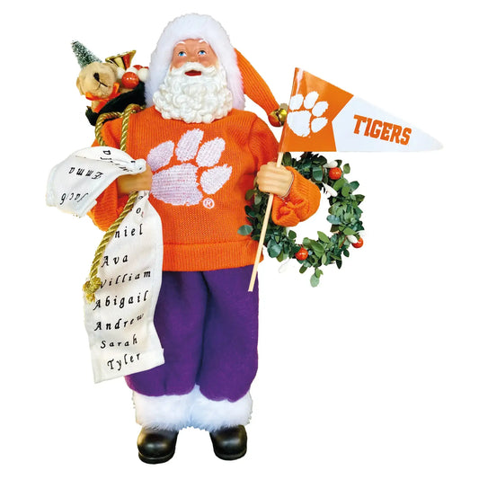 12" Clemson Proud Santa