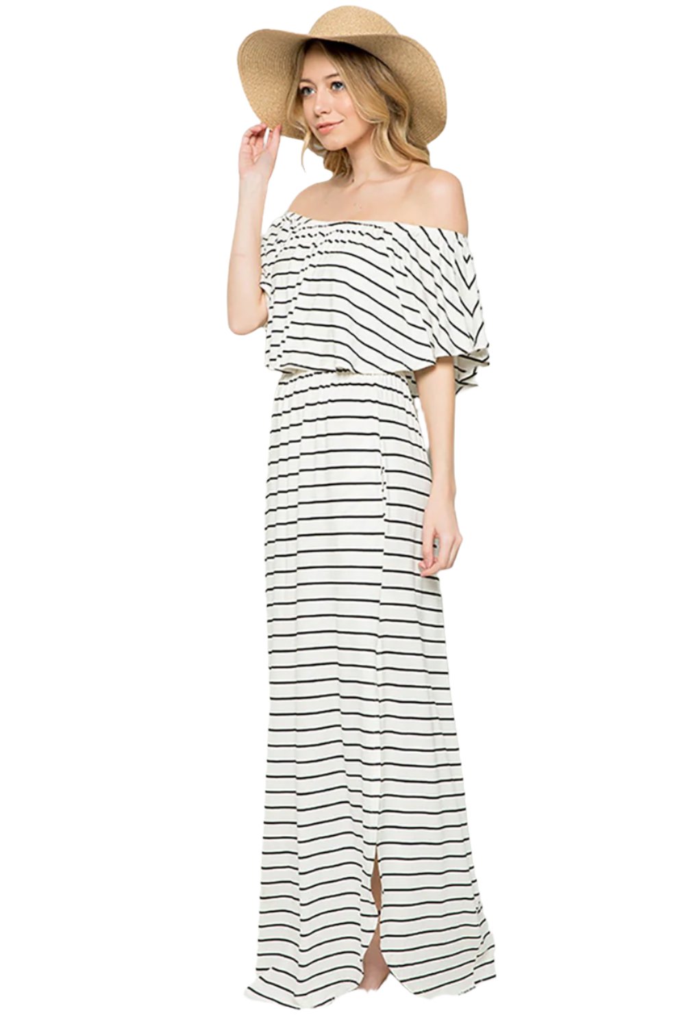 Effortless Elegance Striped Maxi Dress