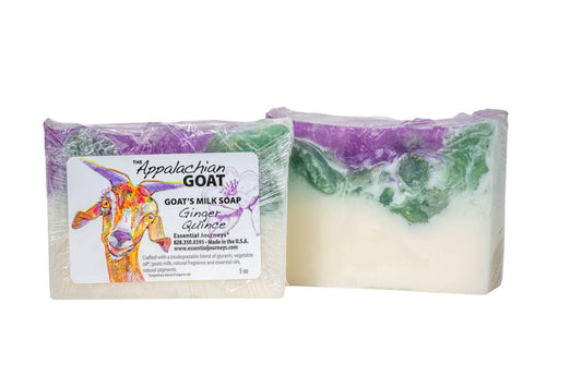 5oz Ginger Quince Goats Milk Soap Slice