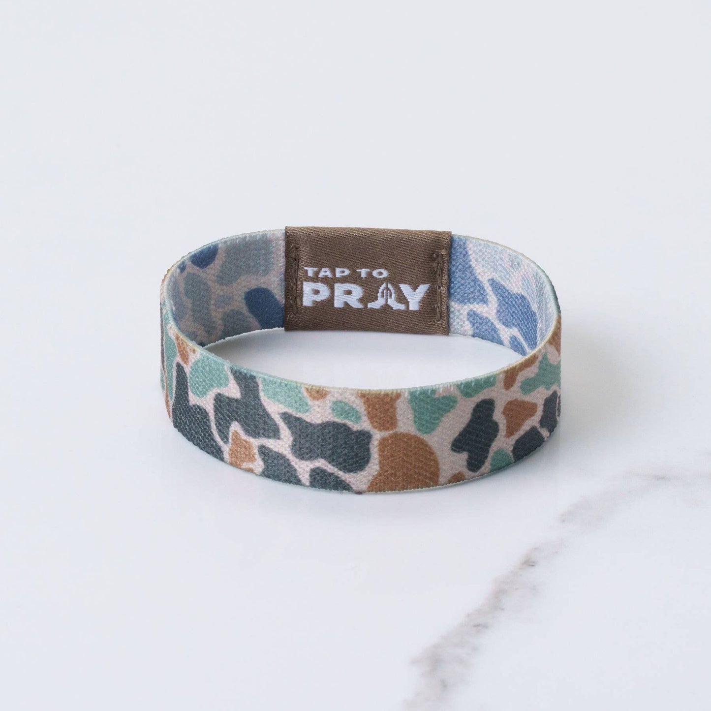Tap To Pray™ Wristbands - River Rock Camo Classic & Sage: Large / River Rock Camo Class / Sage