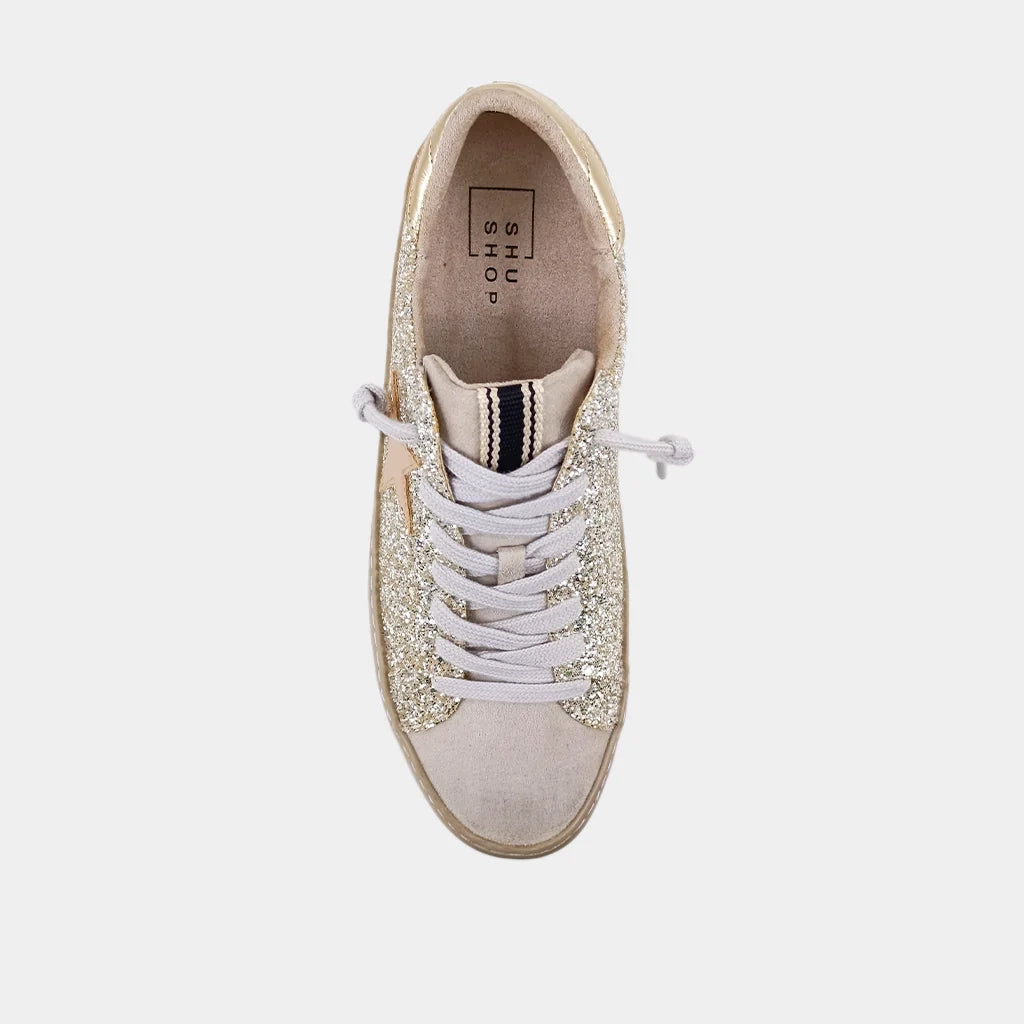 Shu Shop Paula Sterling Glitter Sneakers
