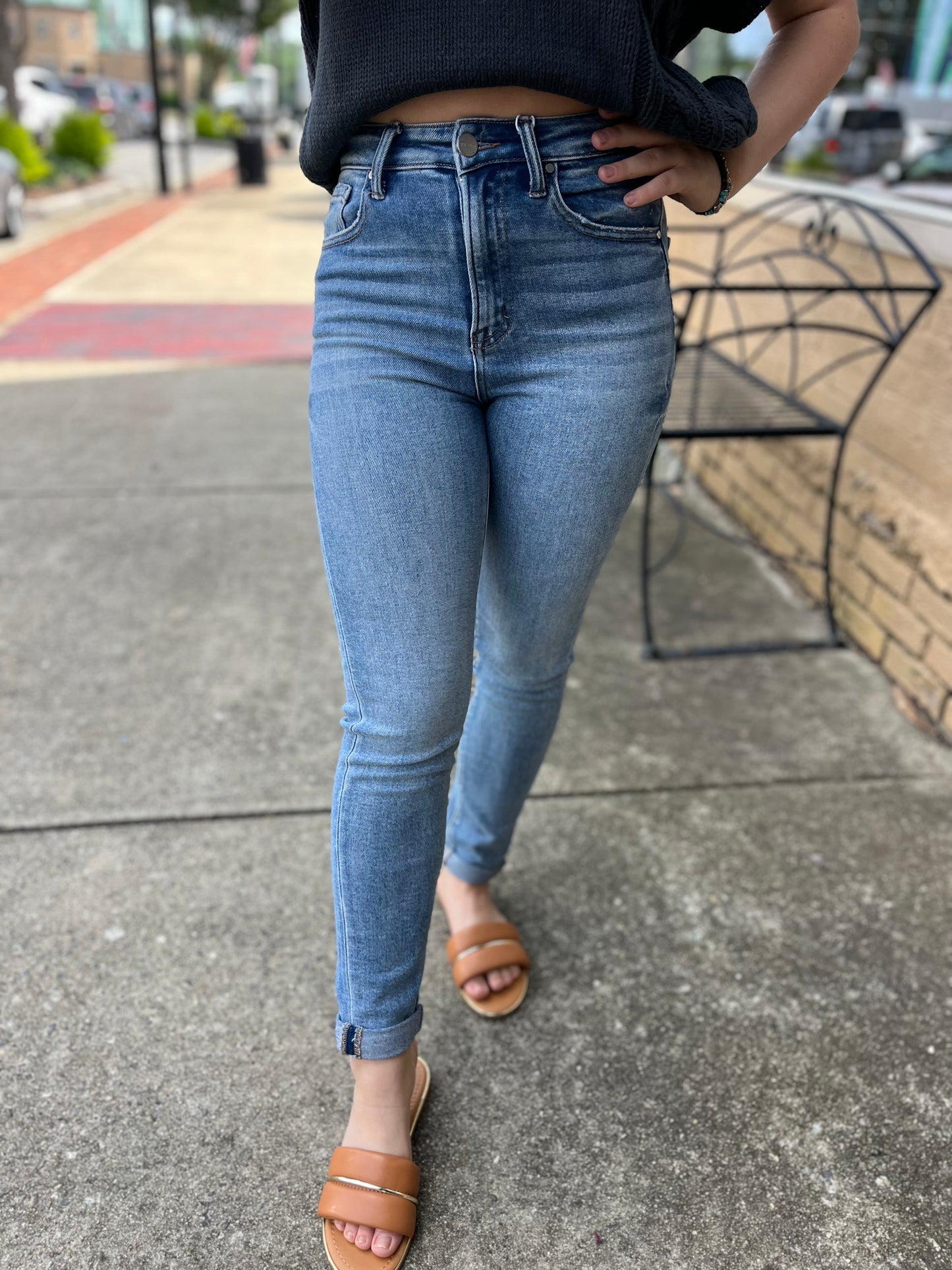 Risen HR Ankle Skinny Roll-Up Jean Risen