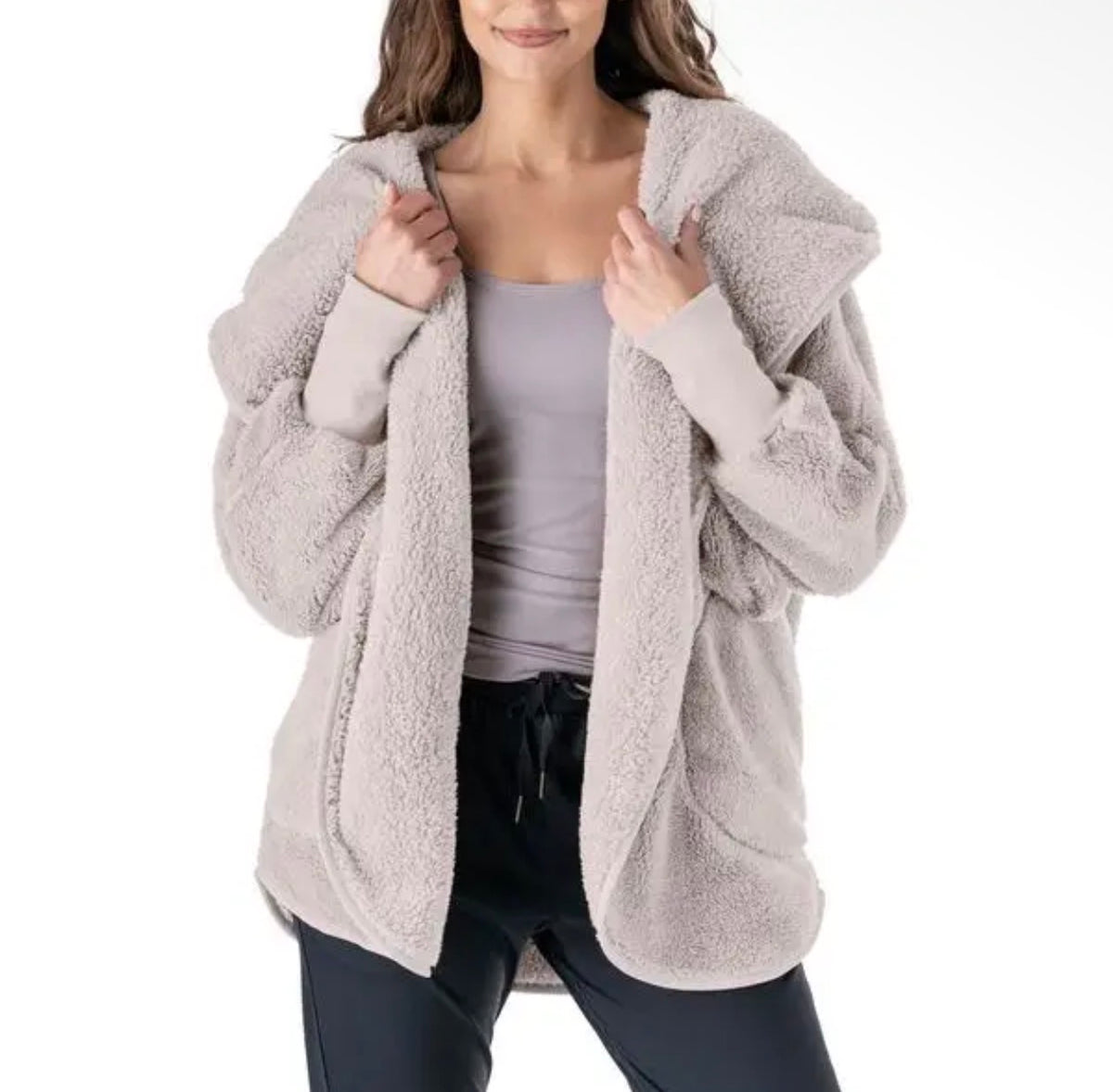 Hello Mello Comfort Zone Fuzzy Cardigan Hoodie ONE SIZE