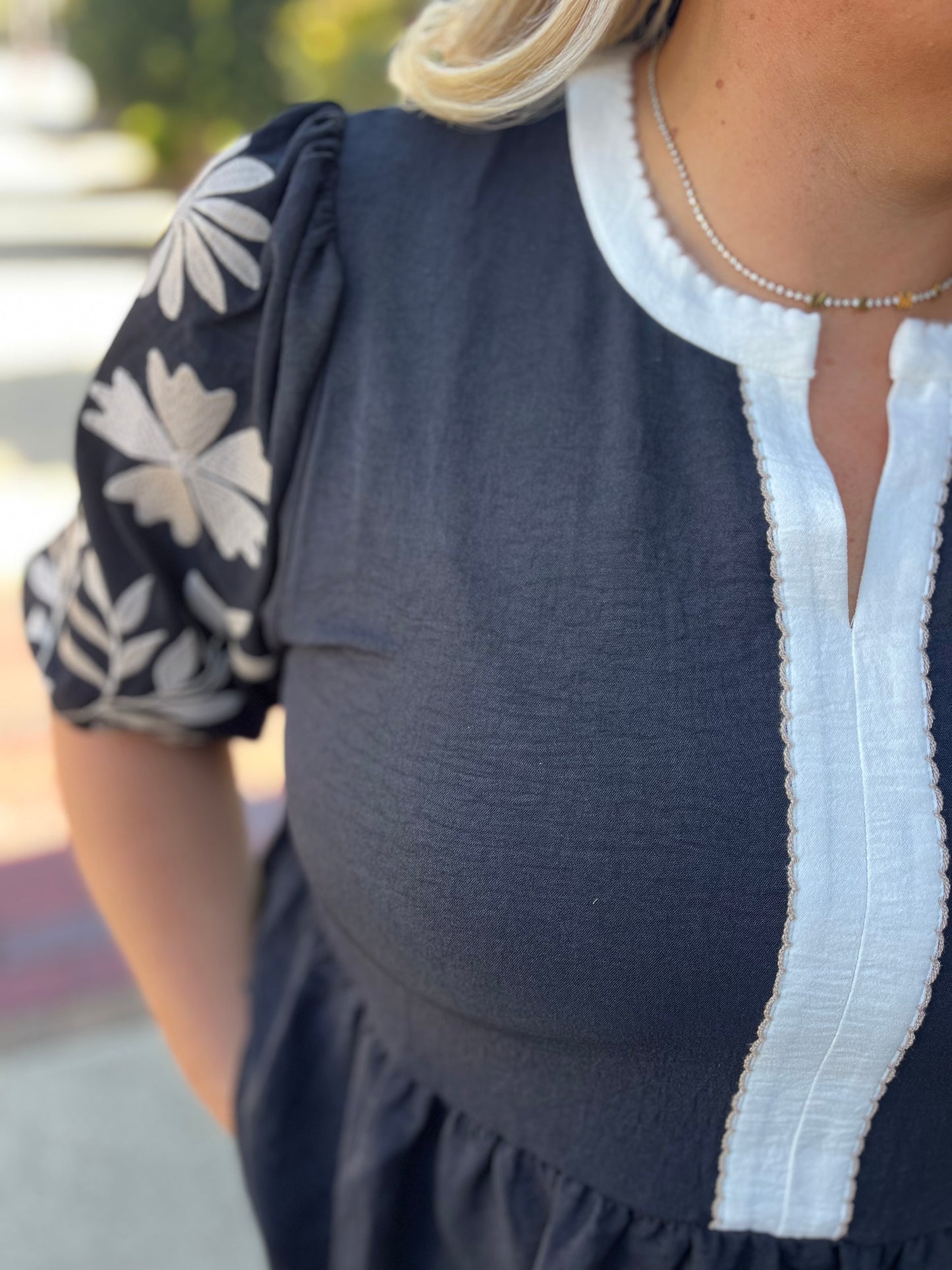 PLUS Oddi Puff Sleeve Peplum Blouse [Black] – Fall & Winter Tops