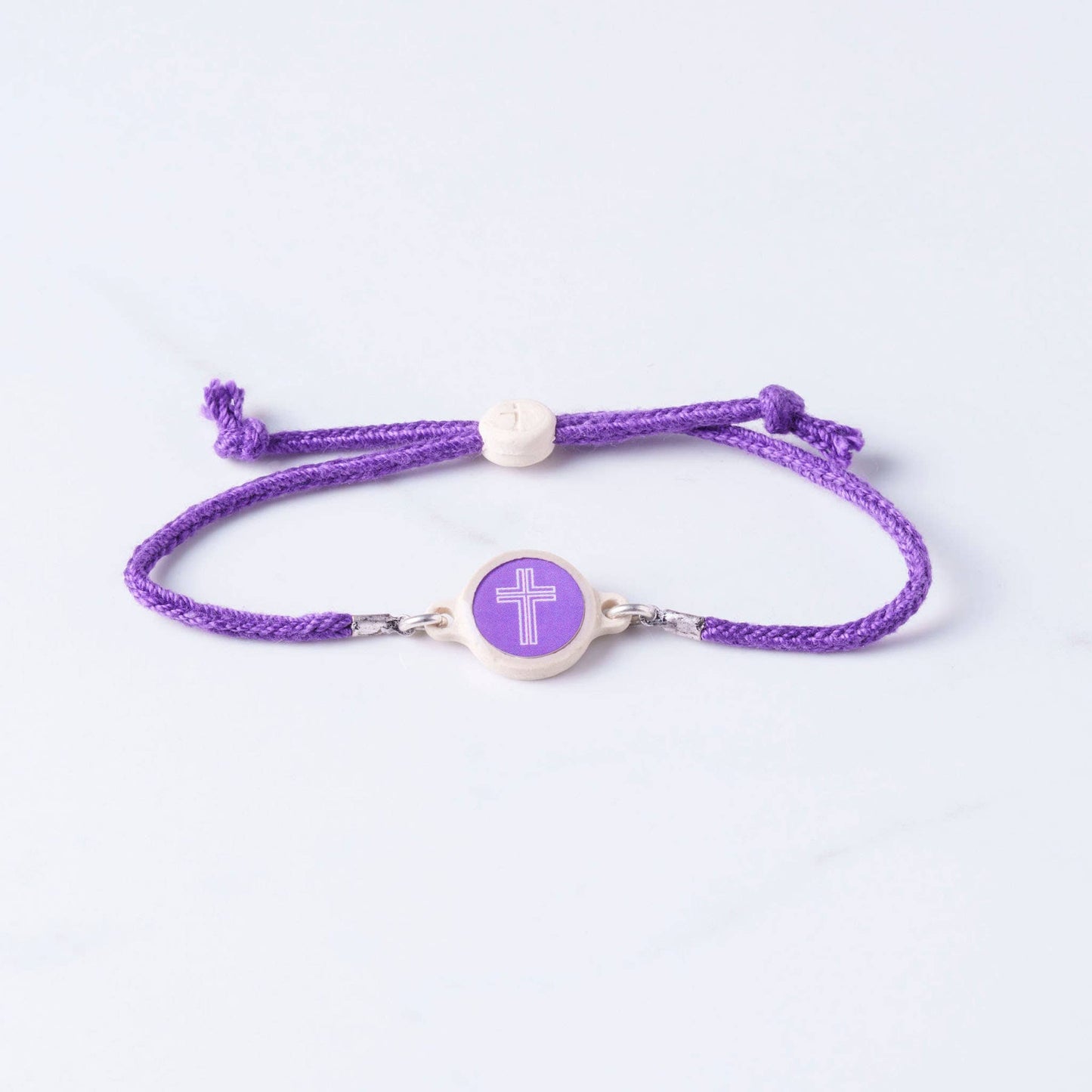 Tap To Pray™ - Survivor Series Handmade Bracelets: 14K Gold-Plated + Vanilla Cross