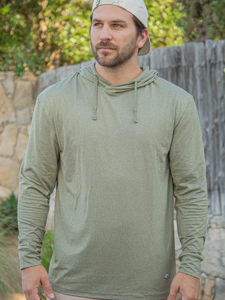 BURLEBO Performance Hoodie - Heather Sage