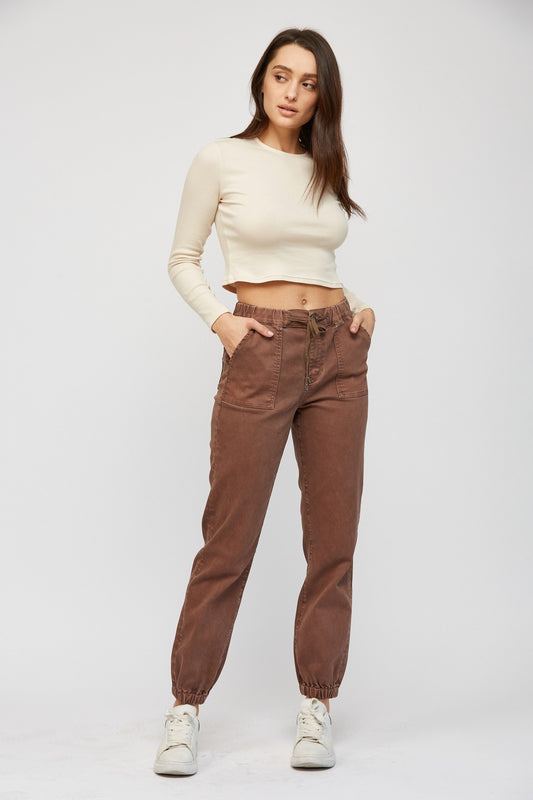 Mica Denim Cocoa Crisp HR Jogger +PLUS