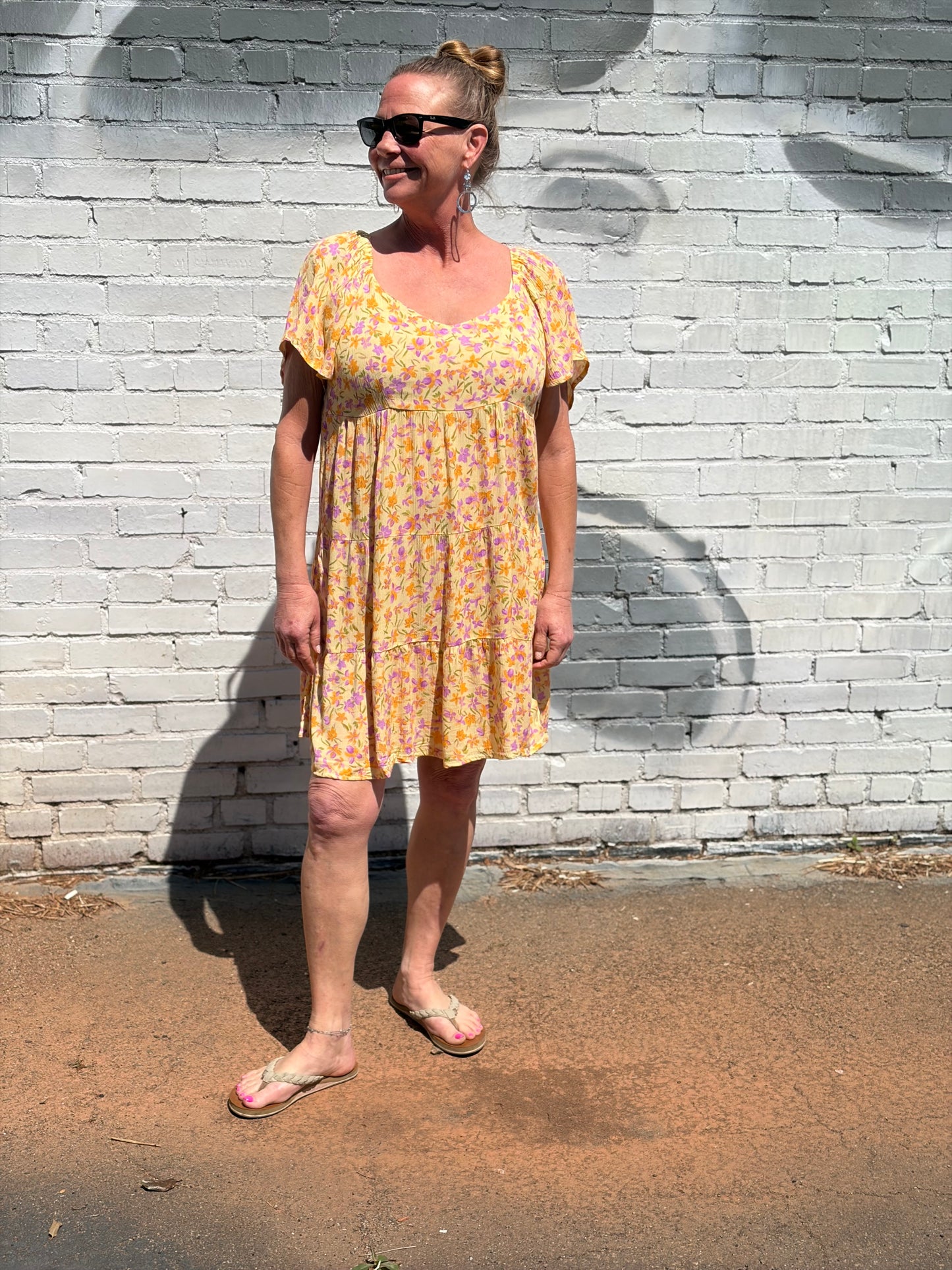 Butter Floral Challis Babydoll Dress