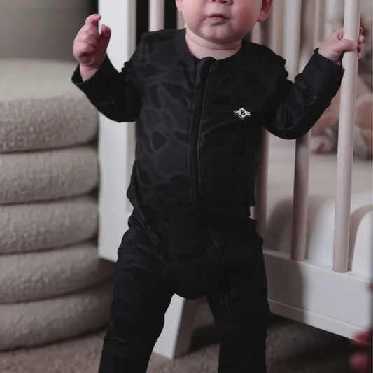 Baby Zip Up - Black Camo