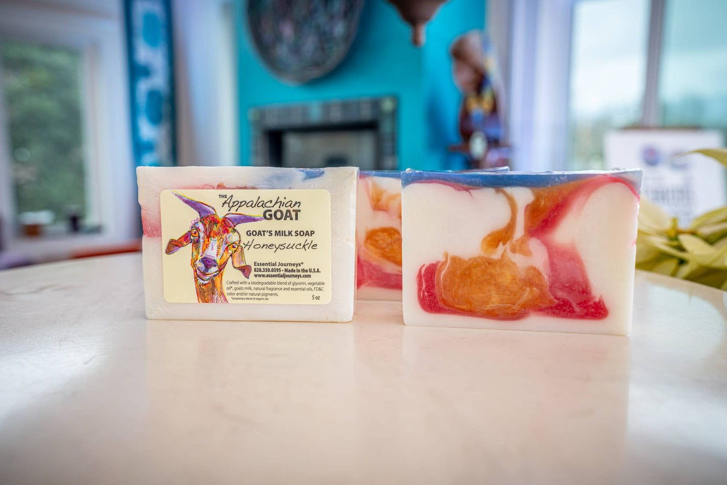 5oz Honeysuckle Goats Milk Soap Slice