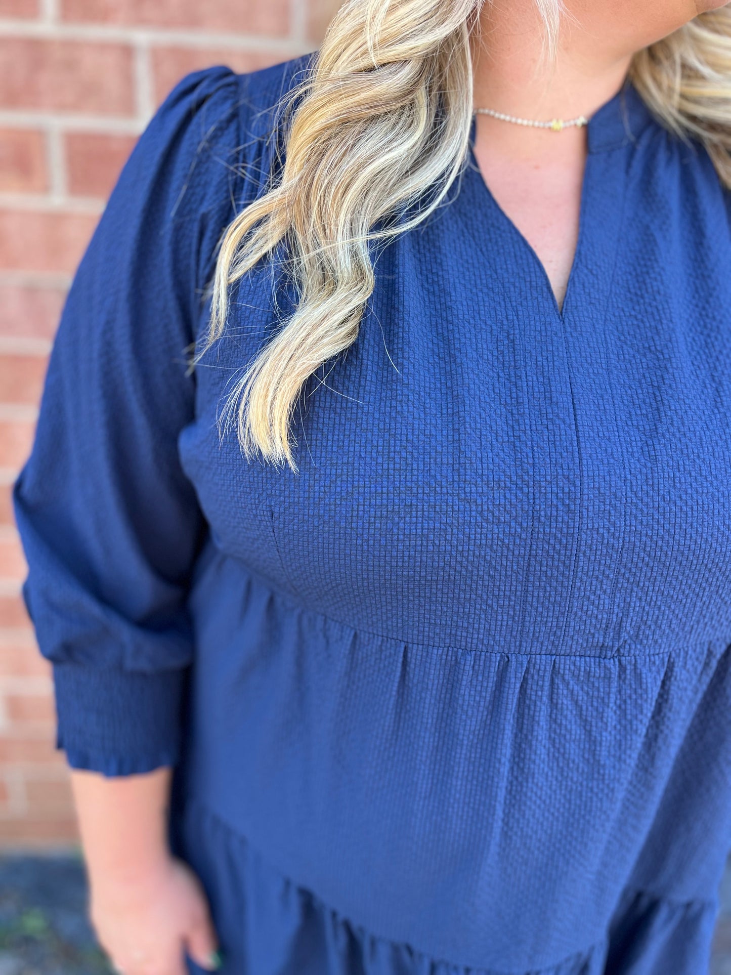 PLUS Umgee Textured Tiered Midi Dress