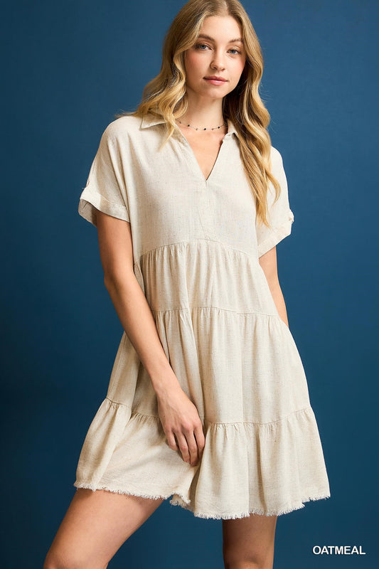 Umgee Sunny Breeze Tiered Mini Dress