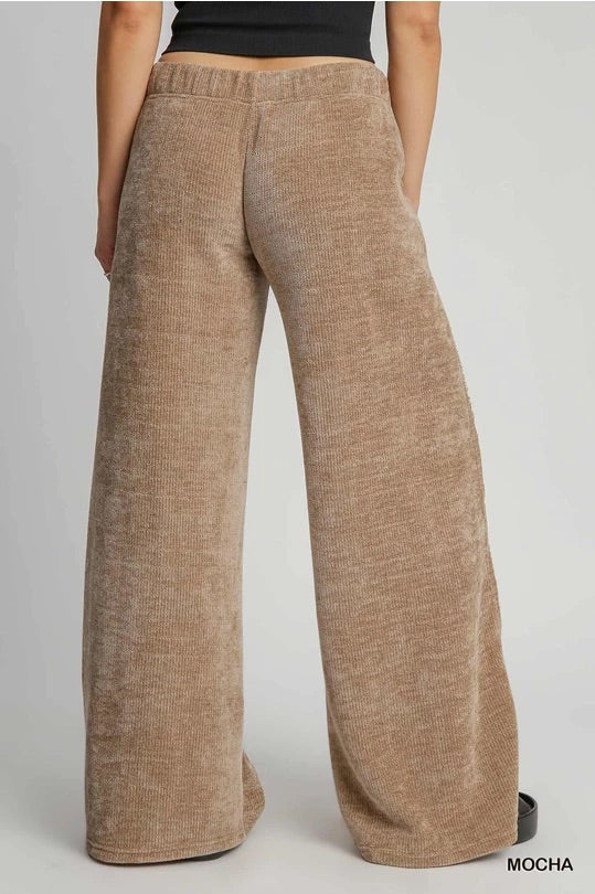 Umgee Luxeknit Wide Leg Pants