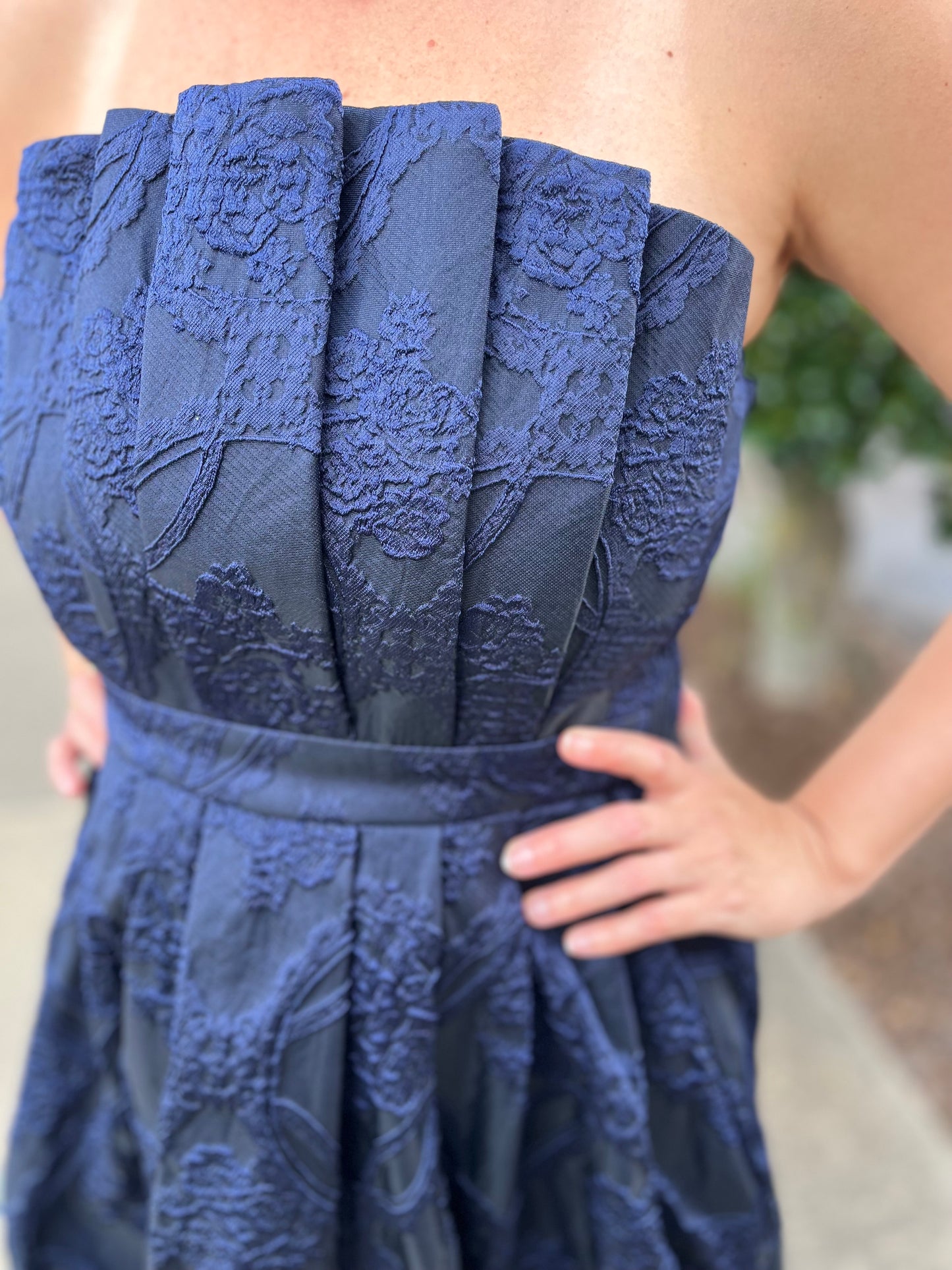 Midnight Elegance Strapless Dress