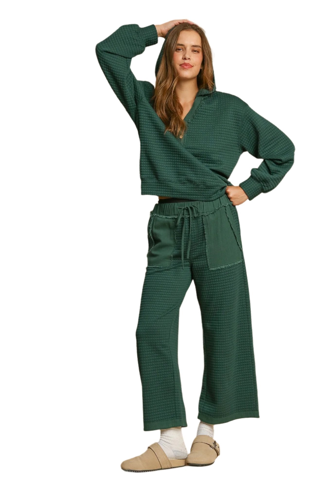 Chic Jacquard Green- 2 Piece Set