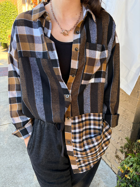 Lena Plaid Cotton Flannel Shirt