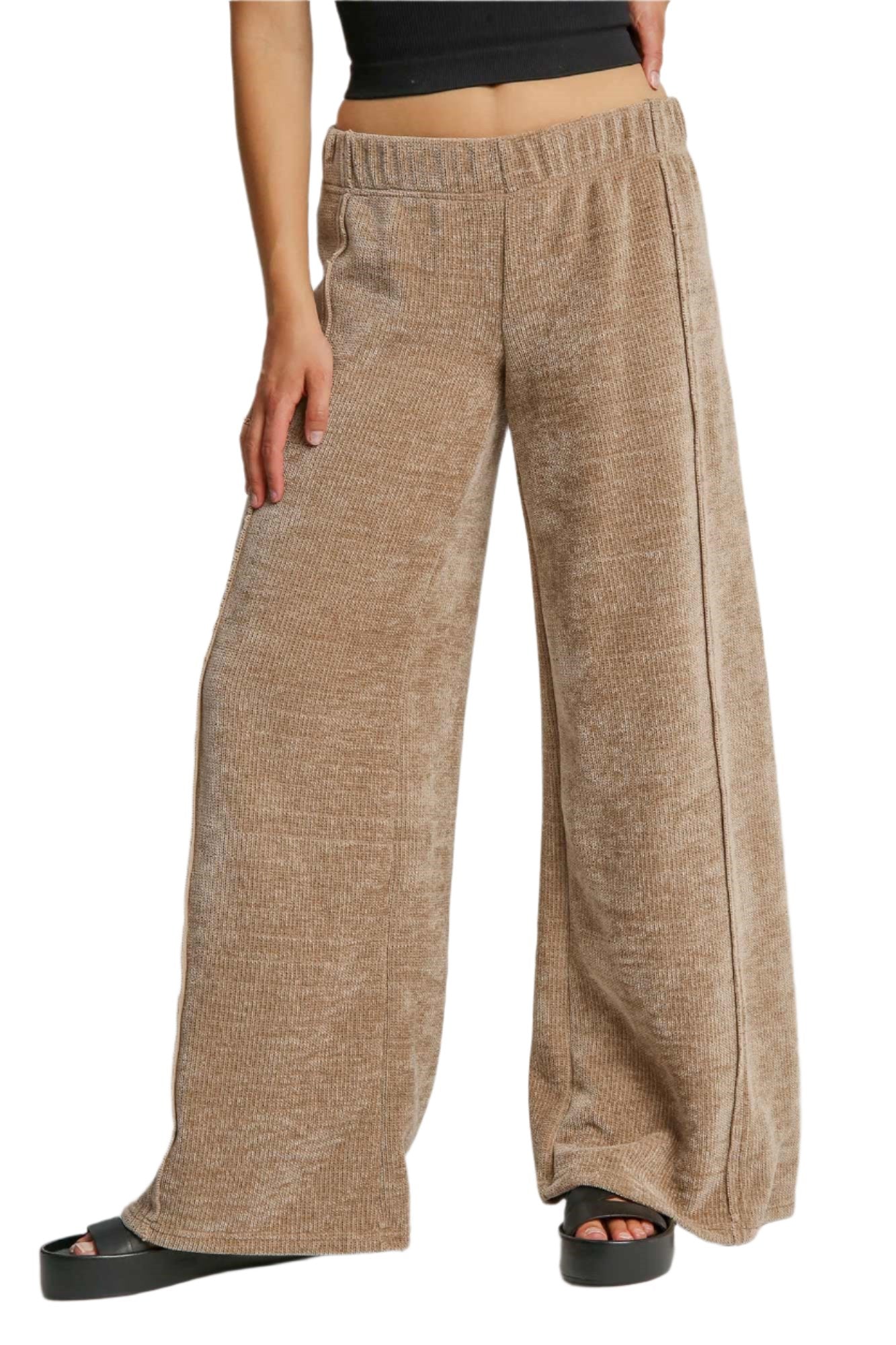 Umgee Luxeknit Wide Leg Pants