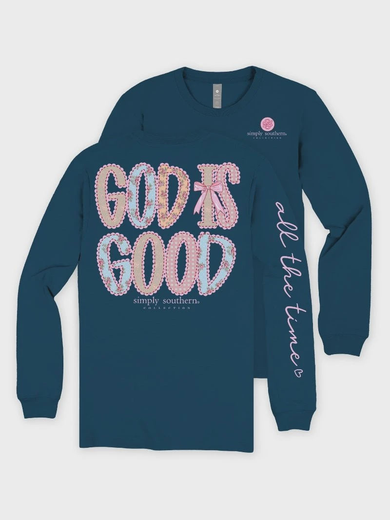 Simply Southern God is Good Navy T-Shirt