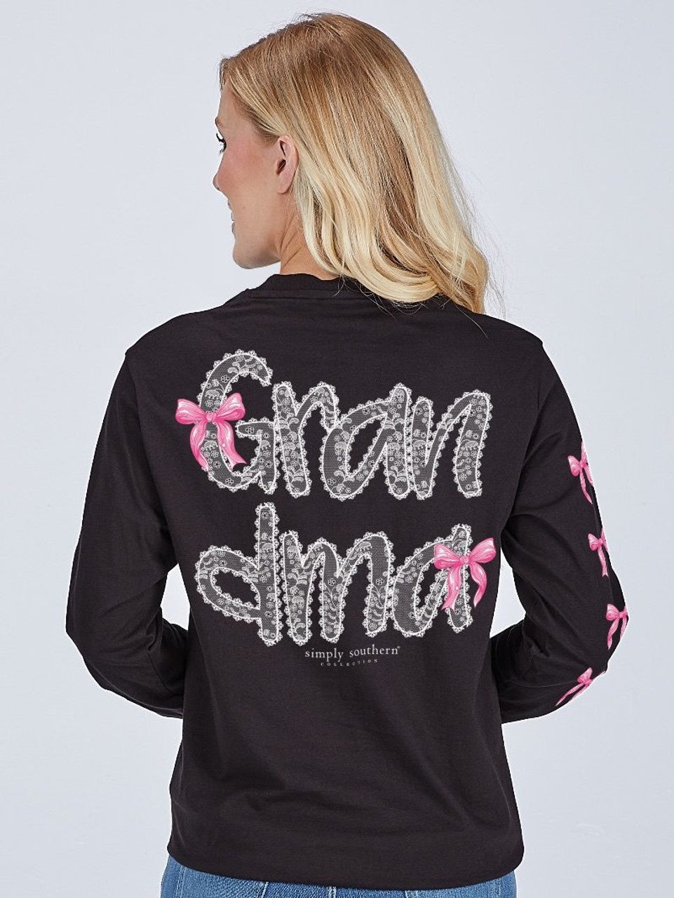 SS Grandma Lace Black Long Sleeve Tee