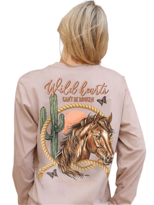 Simply Southern Wild Hearts Tee - Horse