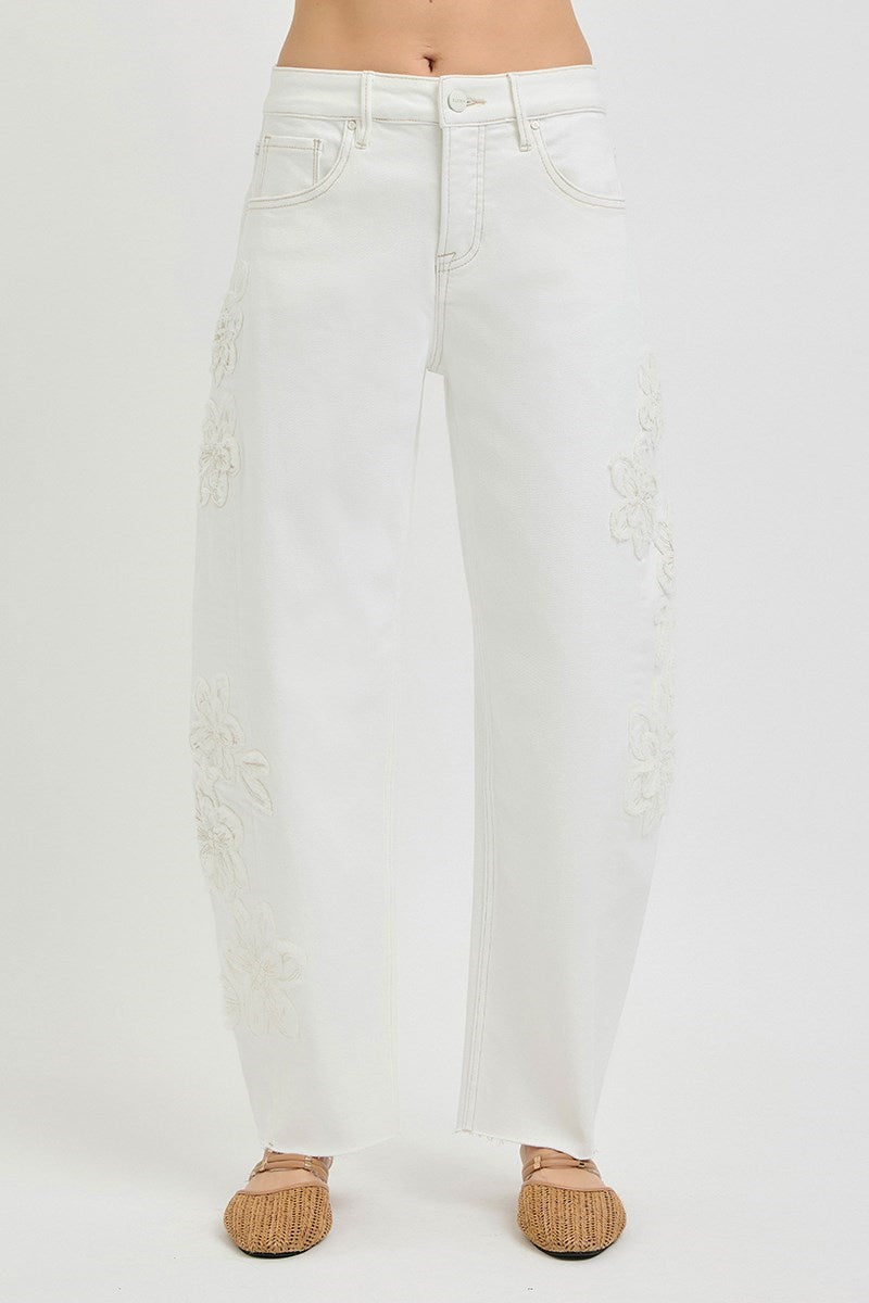 RISEN Tummy Control Slouchy Barrel Fit Pants